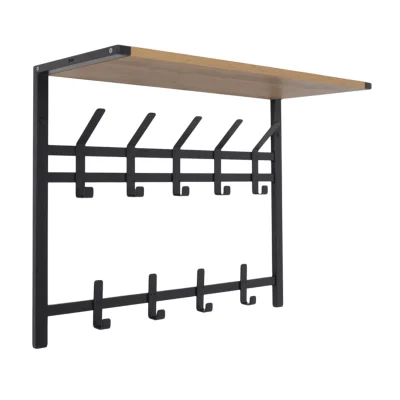 Вешалка с полкой 2-х ярусная ТОРОНТО 22Д, (чёрный) фотография