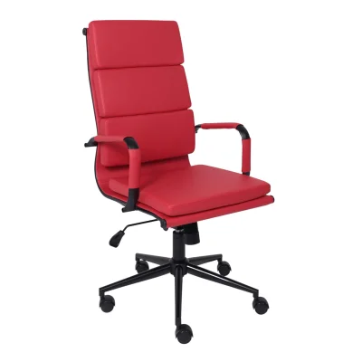 Кресло рабочее INDIGO, красный/черный фотография