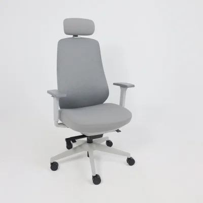 Кресло поворотное FENIX, серая сетка + ткань/серый полиамид_16