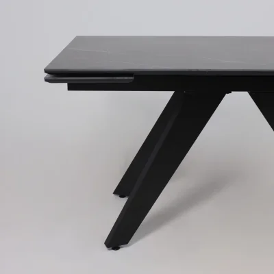 Стол AV 2122, МДФ+керамика, раздвижной 1400 (2000)*850 черный, матовый SHAKESPEARE/черный_12