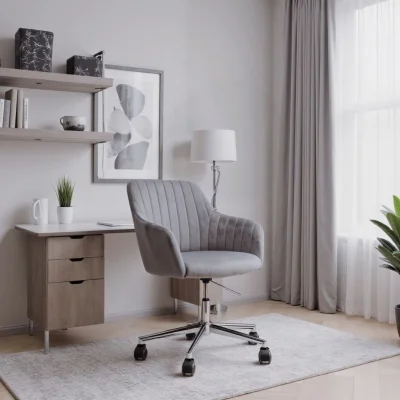 Кресло SARK, поворотное, серый велюр HCJ-40/хром_8