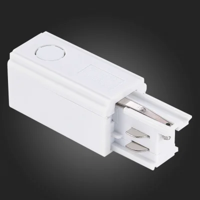 Левый Токоподвод для трехфазного шинопровода ST-Luce Белый TRACE_2