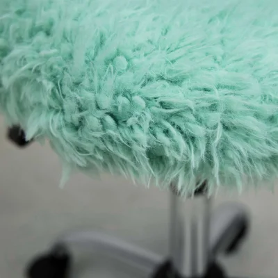 Кресло поворотное FLUFFY, искусственный мех, мятный_14