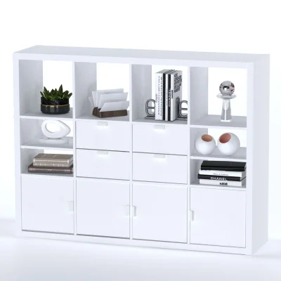 Стеллаж ФОРА 12 112х146х38см, белый_6