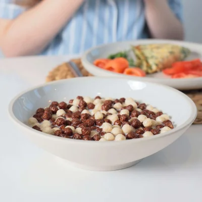 Блюдо глубокое STONE CLAY, керамика, белый, d20,5*5,8см_3