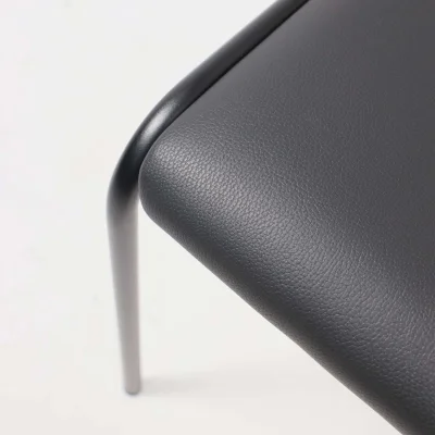 Стул на раме ASCONA BLACK V-4, кожзам, черный, ECONOM_8