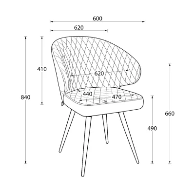Стул ROB-R1 360, d12 OLIVE LUX\черный_16