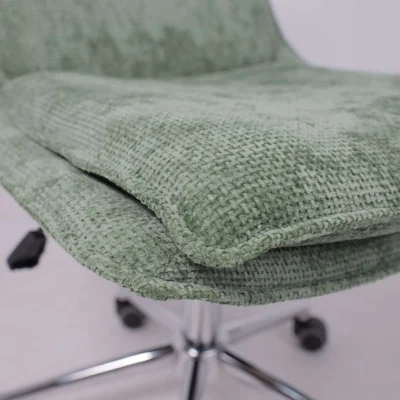 Кресло LOLA, зеленая рогожка GY91-14/хром_14