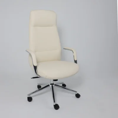 Кресло поворотное ELEMA, кремовая экокожа/хромированный металл_13