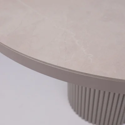 Стол ASKAR ROUND SLIDE-116, раздвижной круглый 116(156), BAYONA IVORY PREMIUM CER/Капучино_8