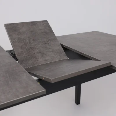 Стол TIRK RADIAL-110, раздвижной 110(142)х70, Дымчатая керамика/Чёрный_18