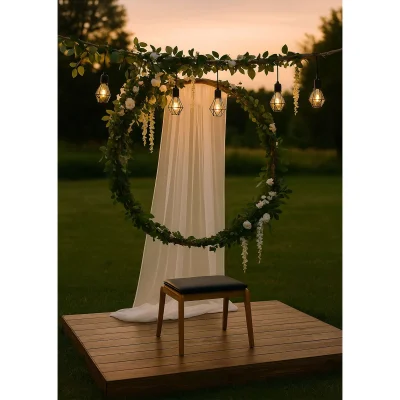 Светодиодная гирлянда AKS тип 1 ( Фонарики 10LED, 1.65м,  2АА )_8