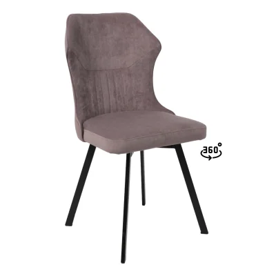 Кресло поворотное КАВРУС U-R, Nessi Dove 05, серо-коричневый велюр/черный_1