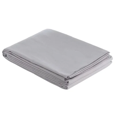 Скатерть грязеотталкивающая из хлопка серого цвета из коллекции Essential, 170х170 см фотография