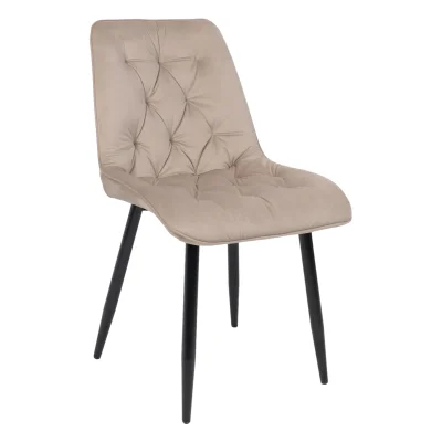 Стул ASTRA, 2, бежевый велюр HLR-08/черный фотография