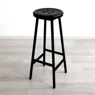 Стул полубарный BUTTON-65 черный/черный_9