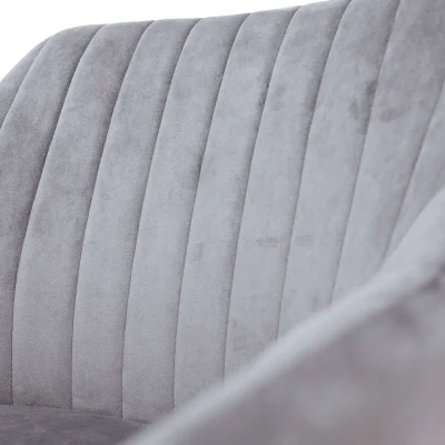 Кресло SARK, поворотное, серый велюр HCJ-40/хром_17