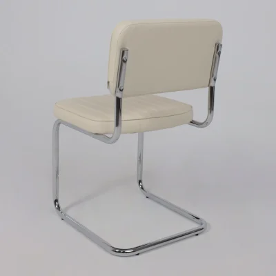 Кресло СЛАВИЯ Люкс, Pegaso крем экокожа/хром_11