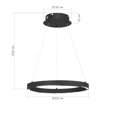 Светильник подвесной ST-Luce черный/черный LED 1*25W 4000K PARILLA_6