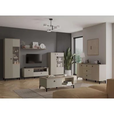 Н.м. "DOMENICA" стол журнальный LAW1S, к.Глиняный серый+Дуб сильвержек ореховый/Глиняный серый_4