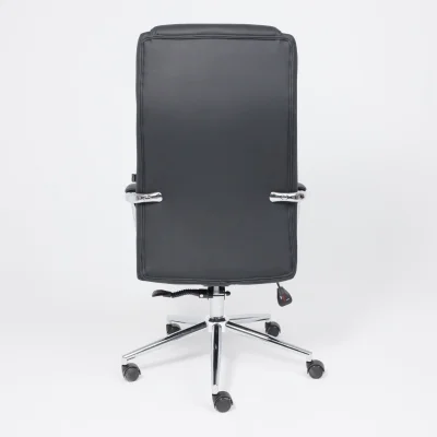 Кресло поворотное LOREAN, черная экокожа/хромированный металл_7