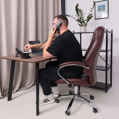 Кресло поворотное KING A, ECO, темно-коричневый_11