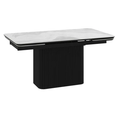 Стол VELVET-160, раздвижной 160(240)*90, MILKY WAY PREMIUM CER/Черный фотография