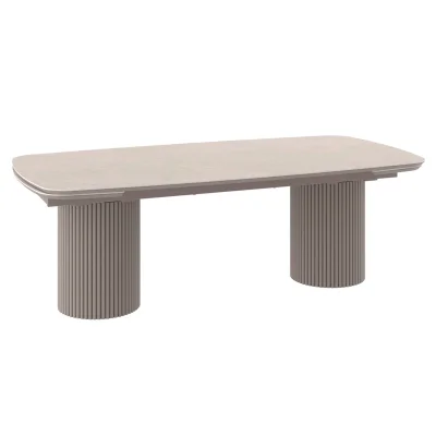 Стол ASKAR SLIDE-230, раздвижной 230(310)*115, BAYONA IVORY PREMIUM CER/Капучино фотография