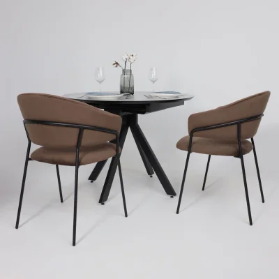 Стул AV 433, шоколадный бархат Confetti chocolate/черный_4