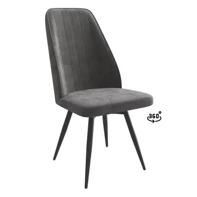 Стул LEONARD M-R1 360, b28 ANTRACITE LUX\черный фотография