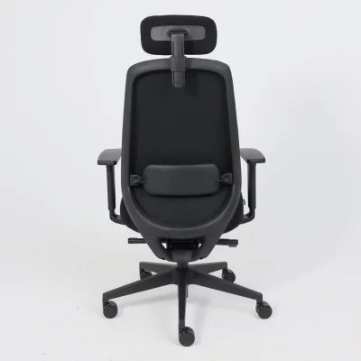 Кресло поворотное FENIX, черная сетка + ткань/черный полиамид_7