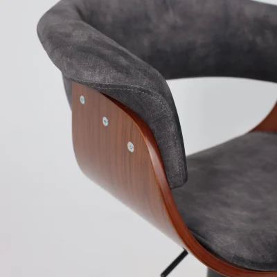 Стул барный ROSSI, велюр, темно-серый Fabb 16/черный_7