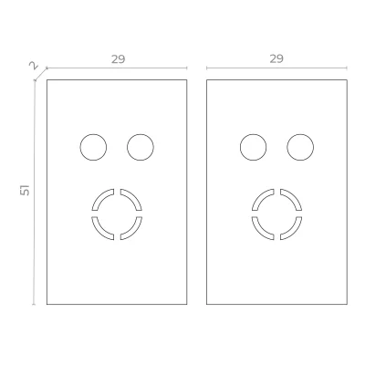 Торцевая заглушка SKYFLAT (2 шт) ST-Luce Черный SKYFLAT_2
