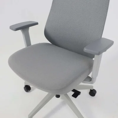 Кресло поворотное FENIX, серая сетка + ткань/серый полиамид_11