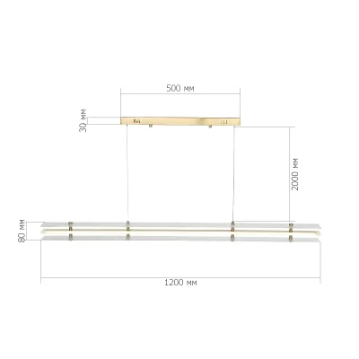 Светильник подвесной ST-Luce золотистый/Прозрачный LED 1*30W 4000K FAGY_5