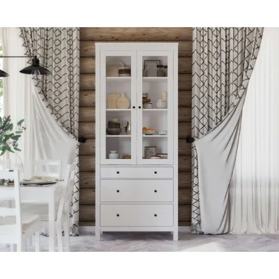 Шкаф с витриной САГА 90 МОРУ, белый (2.08.16.250.1 RU)_7