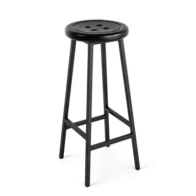 Стул барный BUTTON-78 черный/черный фотография