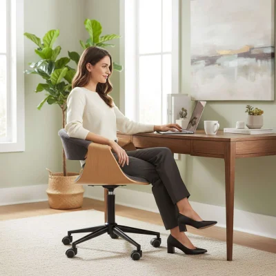 Кресло барное ANGARA,  велюр, темно-серый Fabb 16 + бук/черный_2