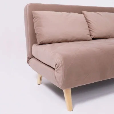 Диван ЭЛЛИ 140, бежевый Велютто люкс 22 / бук_9