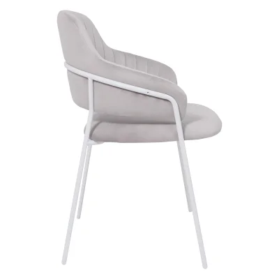 Стул AV 448, светло-серый бархат H-09/белый_3