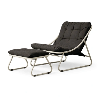 Комплект садовой мебели CHILLOUT (кресло 1шт, пуф 1шт), черный_1