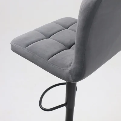 Стул барный LOGOS, (темно-серый велюр HCJ-40/черный)_9