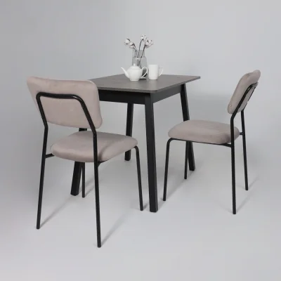 Стол TIRK RADIAL-94, раздвижной 94(126)х64, Дымчатая керамика/Чёрный_4