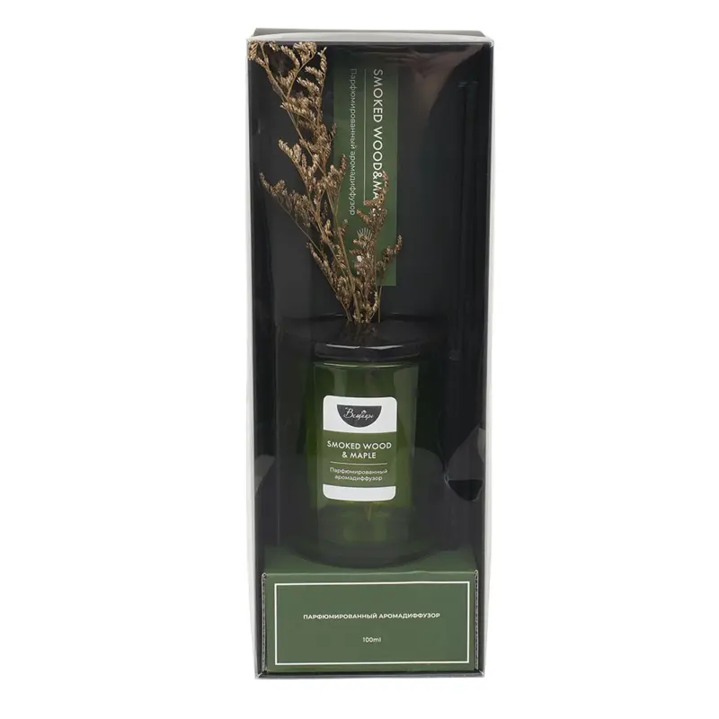 Парфюмированный аромадиффузор SMOKED WOOD & MAPLE 100 мл., Д80 Ш80 В295 фотография