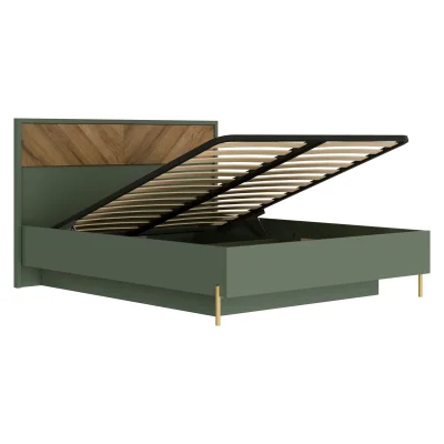 Спальня "SIENA", дымчатый зеленый + дуб вотан. Комплект №1_10