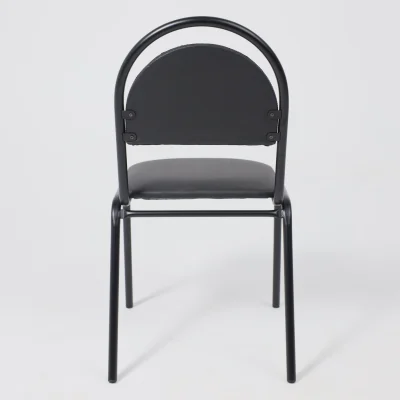 Стул на раме SEVEN BLACK V-4, кожзам, черный_8