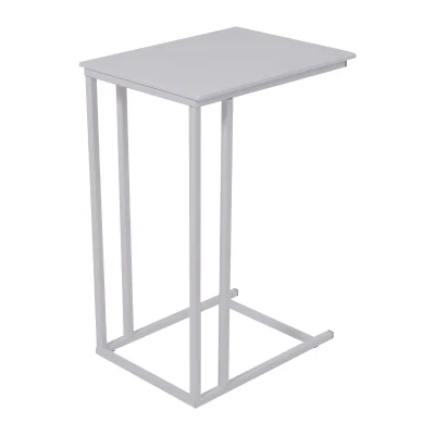 Стол журнальный ПРЕСТИЖ,  МДФ белый/белый, 400*300*585 фотография