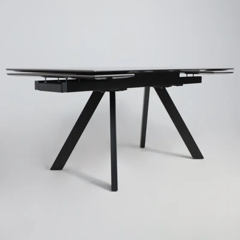 Стол МОНАКО NEW,керамика 0 кат. 1600(2240)*900, Камень серый Greys Grey/Черный матовый_preview_13