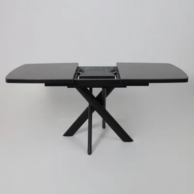 Стол LEONEL-130, раздвижной 130(165)х85, STONE BLACK ST CER/Черный_19