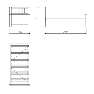 Кровать одинарная САГА 90*200, серая (2.08.04.050.4 RU)_3